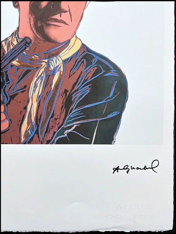 Andy Warhol - John Wayne x/100 - edice Leo Castelli s certifikátem