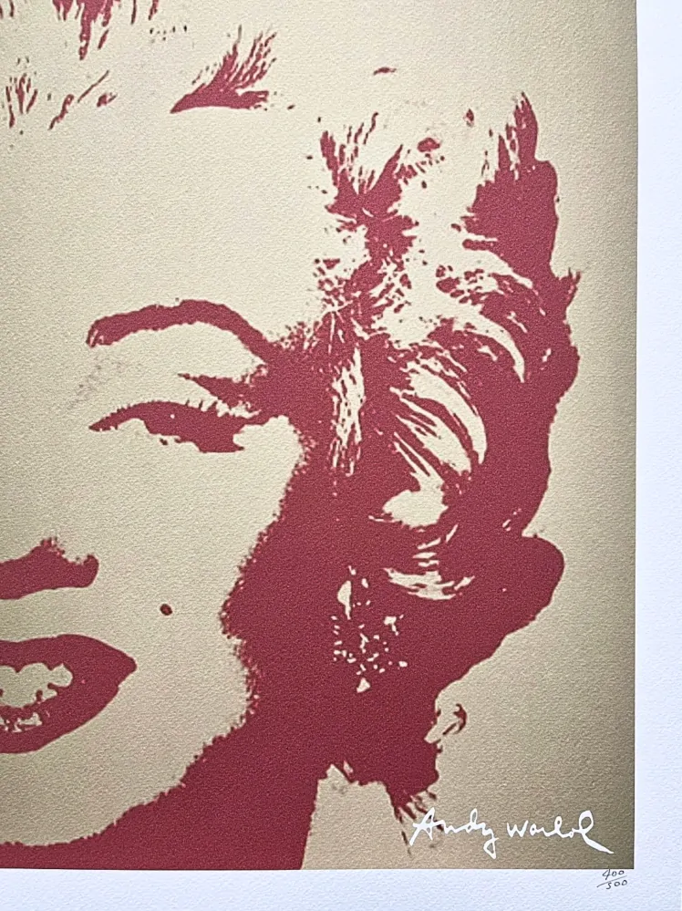 Andy Warhol - Marilyn Monroe žluto-červená 400/500 - signováno, 50x50cm, limitovaná edice CMOA s certifikátem