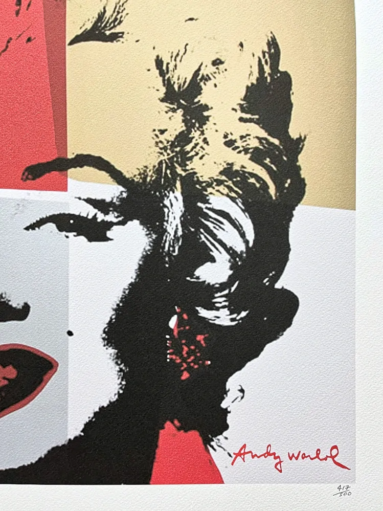 Andy Warhol - Marilyn Monroe ve čtvercích 417/500 - signováno, 50x50cm, limitovaná edice CMOA s certifikátem