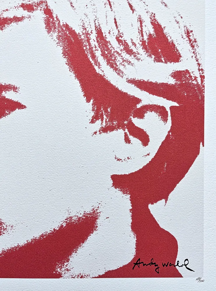 Andy Warhol - Self Portrait červeno-bílý 188/500 - signováno, 50x50cm, limitovaná edice CMOA s certifikátem