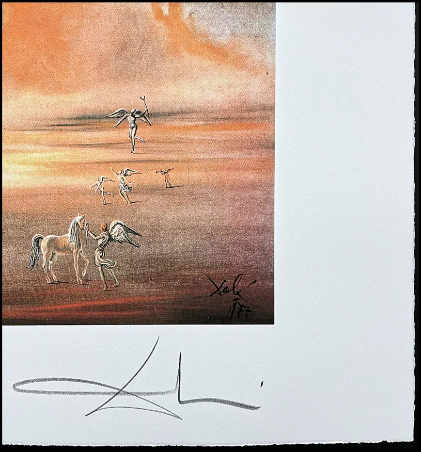 Salvador Dalí - Angelic Landscape - signováno, limitovaná edice, 50x66cm