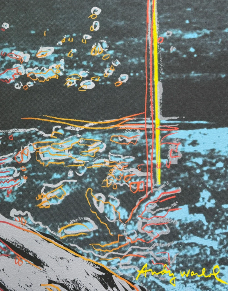 Andy Warhol - Moonwalk světle modrý 111/2400 - 60x60cm, limitovaná edice CMOA s certifikátem