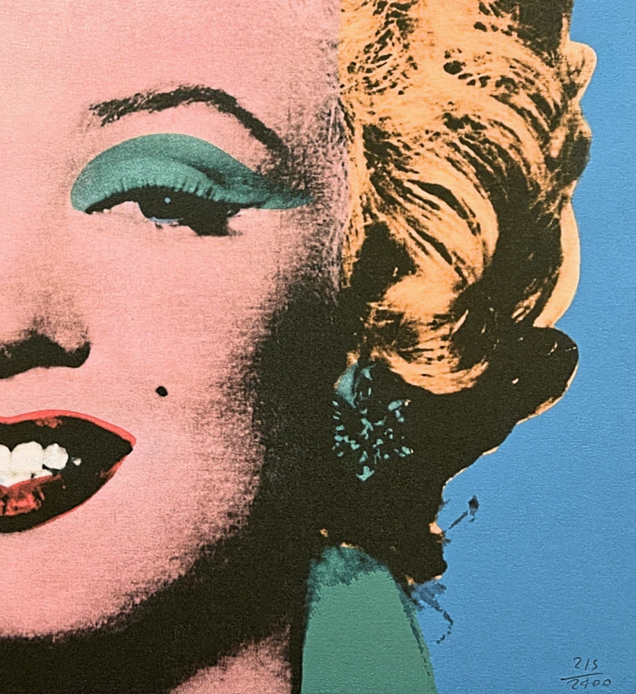 Andy Warhol - Marilyn Monroe světle modrá x/2400 - 60x60cm, limitovaná edice CMOA s certifikátem