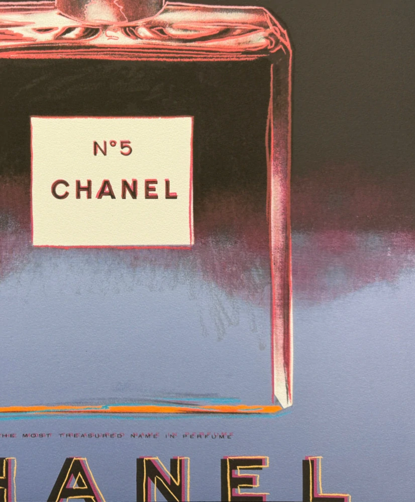 Andy Warhol - Chanel růžovo-modrý x/2400 - 60x60cm, limitovaná edice CMOA s certifikátem