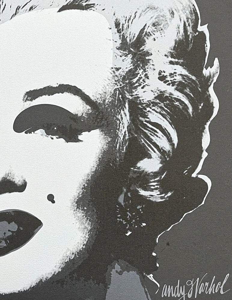 Andy Warhol - Marilyn Monroe černo-stříbrná 528/2400 - 60x60cm, limitovaná edice CMOA s certifikátem