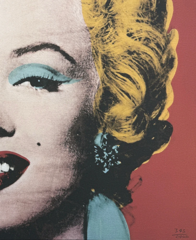 Andy Warhol - Marilyn Monroe hnědočervená 345/2400 - 60x60cm, limitovaná edice CMOA s certifikátem
