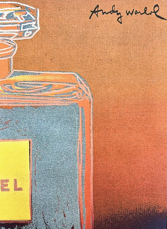 Andy Warhol - Chanel hnědo-modrý 388/2400 - 60x60cm, limitovaná edice CMOA s certifikátem