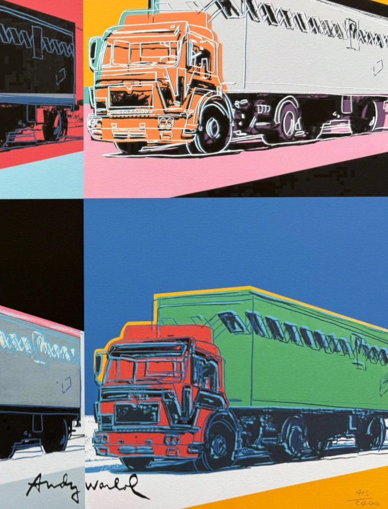 Andy Warhol - 4x Truck x/2400 - 60x60cm, limitovaná edice CMOA s certifikátem