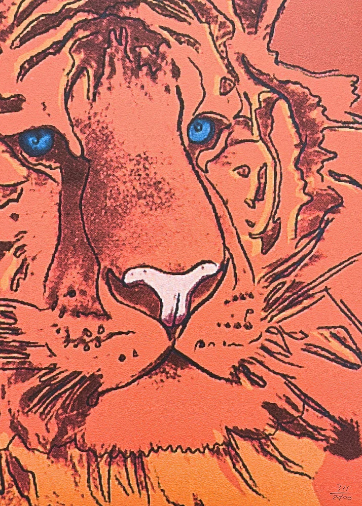 Andy Warhol - Tiger oranžový 311/2400 - 60x60cm, limitovaná edice CMOA s certifikátem