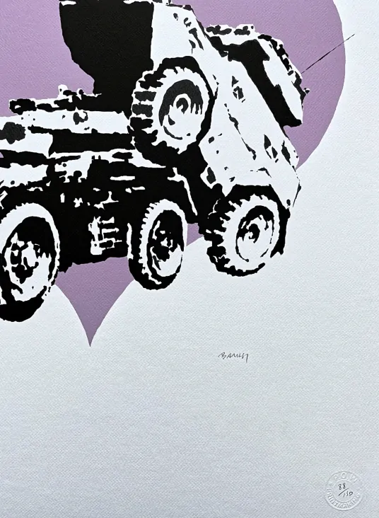 Banksy - Everytime i make love to you i think of someone else 88/150 číslovaná edice s certifikátem, 50x70cm