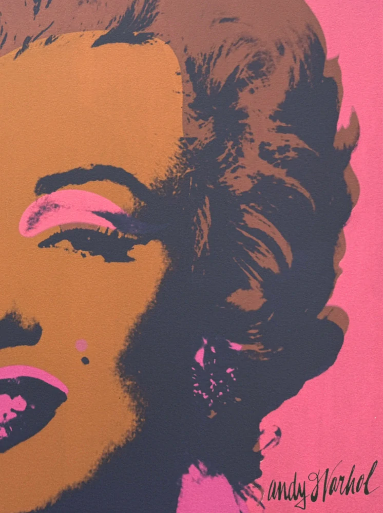 Andy Warhol - Marilyn Monroe sytě růžová x/2400 - 60x60, limitovaná edice CMOA s certifikátem