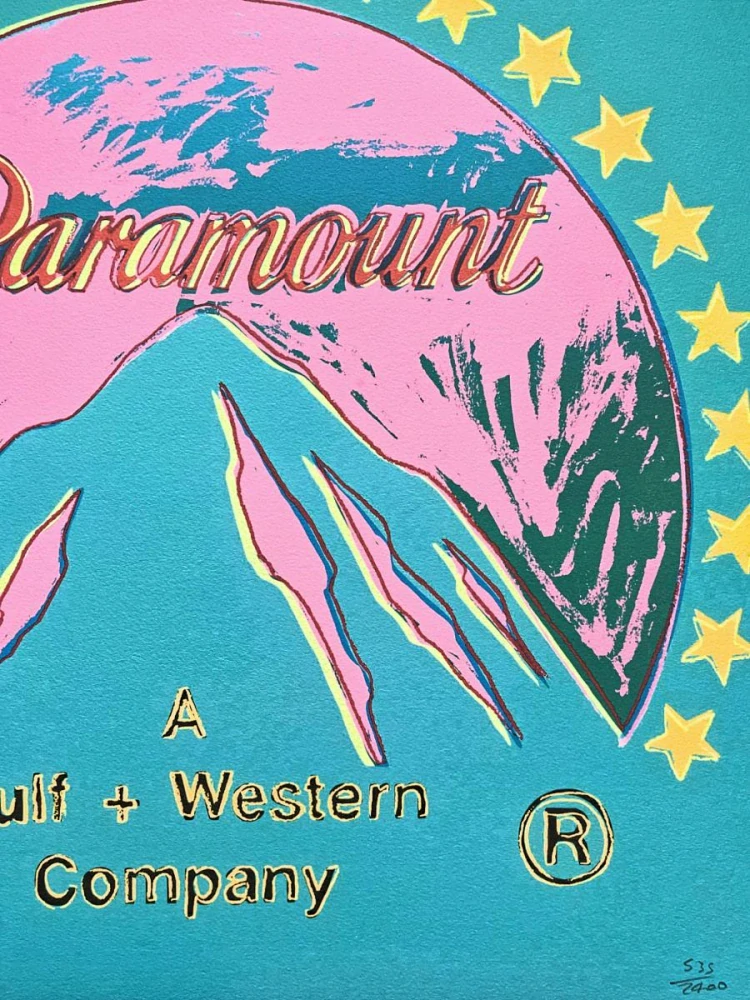 Andy Warhol - Paramount modro-růžový 535/2400 - 60x60cm, limitovaná edice CMOA s certifikátem