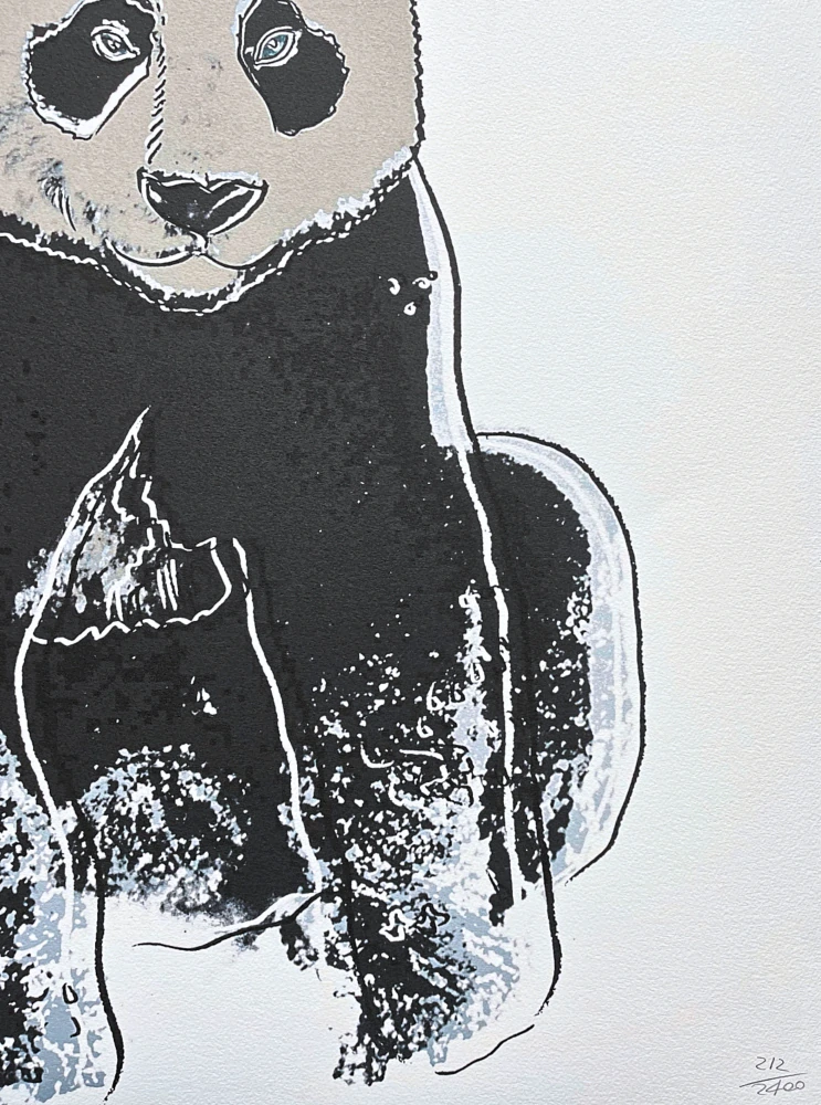 Andy Warhol - Giant Panda 212/2400 - 60x60cm, limitovaná edice CMOA s certifikátem