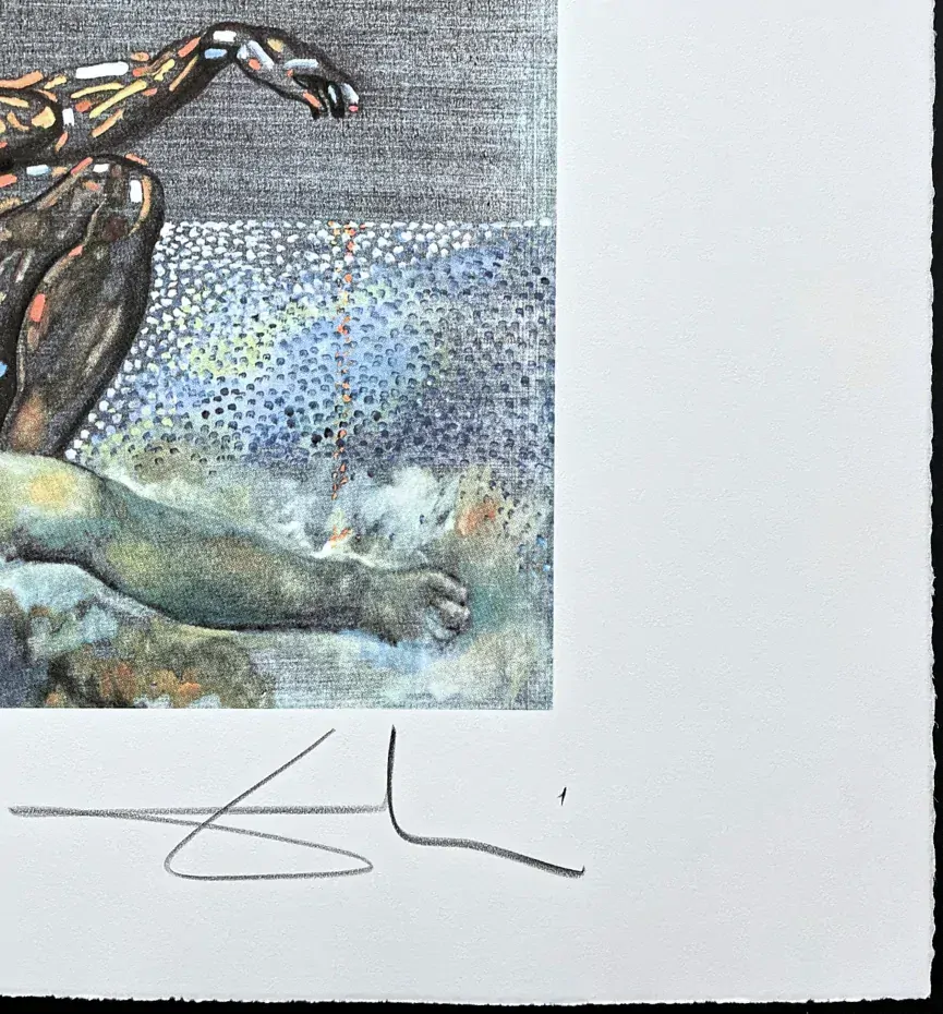 Salvador Dalí - Figure Inspired by Michelangelo - signováno, limitovaná edice, 50x66cm