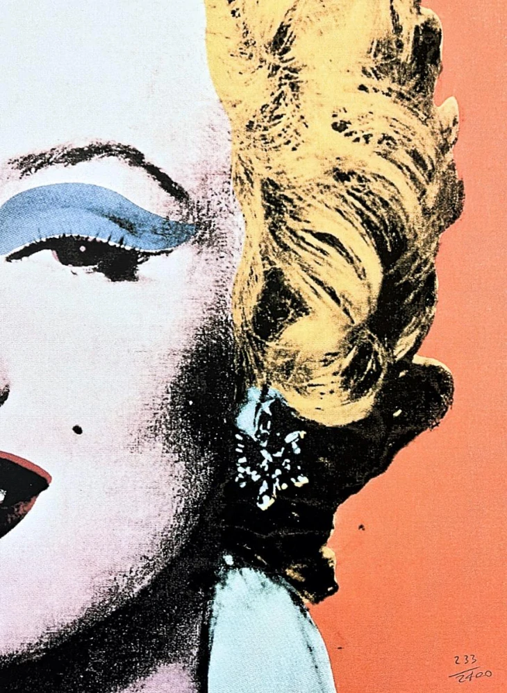 Andy Warhol - Marilyn Monroe oranžová 233/2400 - 60x60, limitovaná edice CMOA s certifikátem