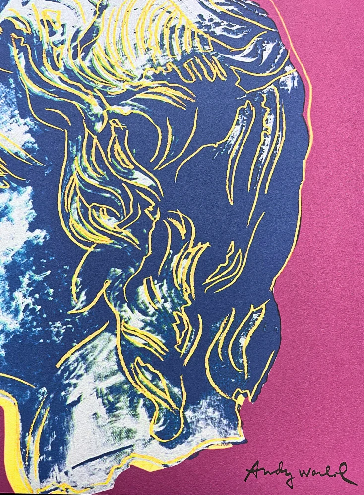 Andy Warhol - Alexander the Great tmavě fialový 226/2400 - 60x60, limitovaná edice CMOA s certifikátem