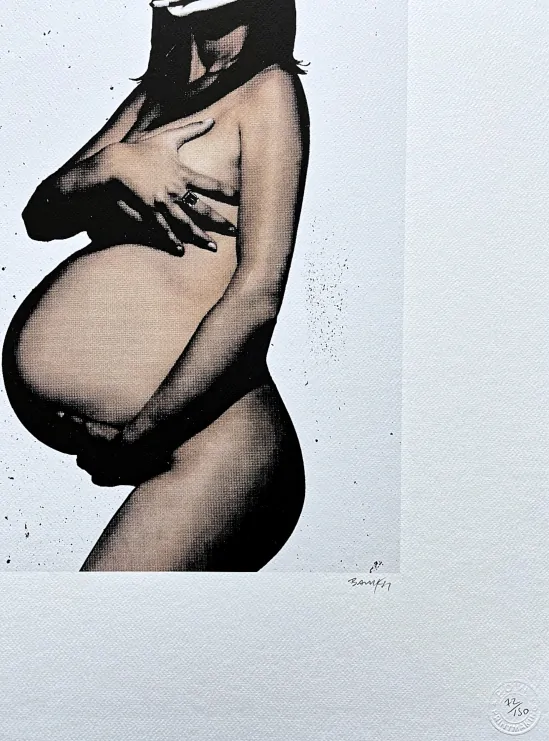 Banksy - Danger Monkey x/150 - číslovaná edice s certifikátem, 50x70cm