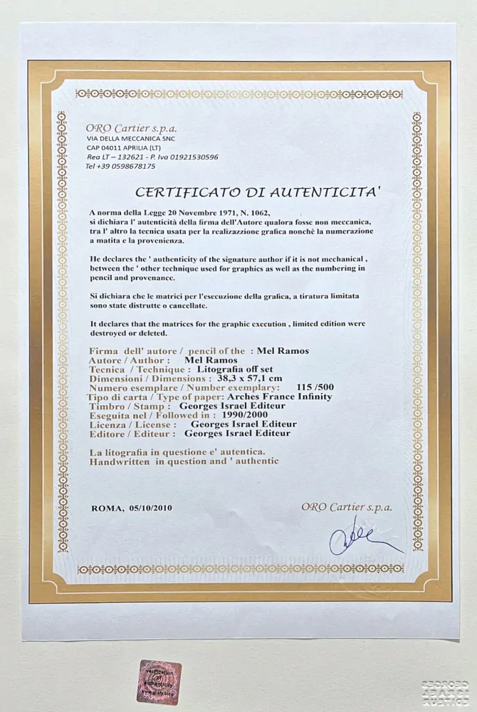 Mel Ramos - Sos Judy 115/500 - limitovaná edice, 38x57 cm 