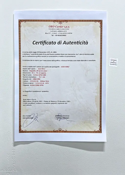 Joan Miró - Red ghost 70/150 - limitovaná edice s certifikátem, signováno, 56x76cm