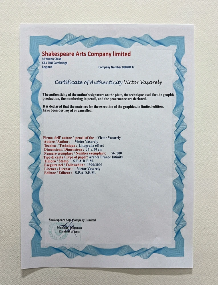 Victor Vasarely - Deuton - VB - limitovaná edice s certifikátem