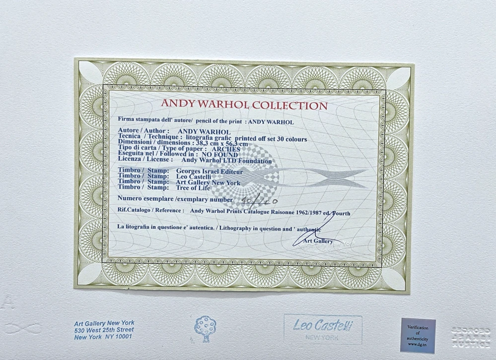 Andy Warhol - Mercedes-Benz x/100 - edice Leo Castelli s certifikátem