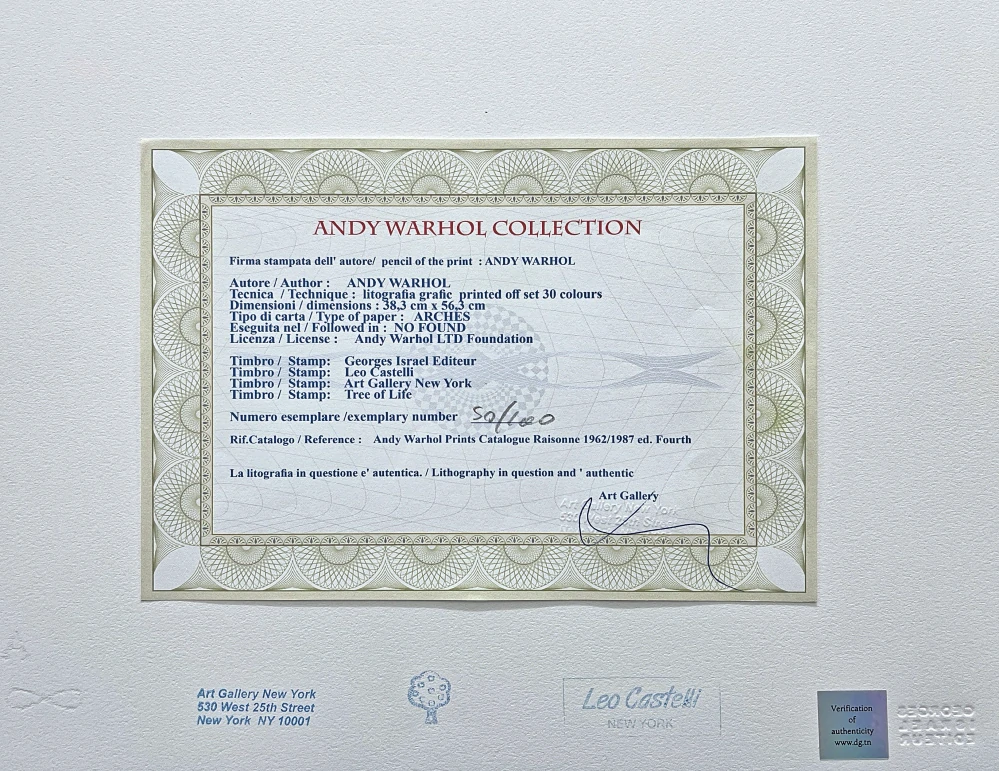 Andy Warhol - Triple Elvis Presley 50/100 - edice Leo Castelli s certifikátem