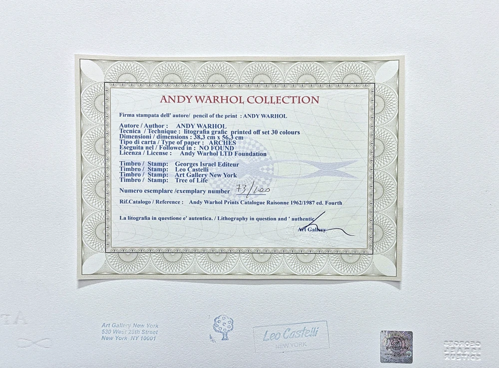 Andy Warhol - Mick Jagger béžový 73/100 - edice Leo Castelli s certifikátem