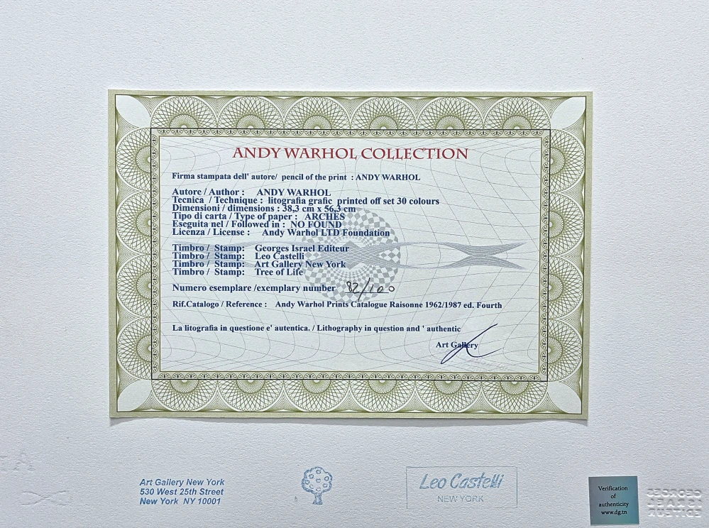Andy Warhol - 4x Joseph Beuys x/100 - edice Leo Castelli s certifikátem
