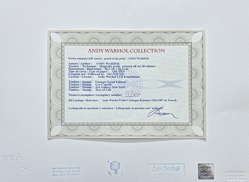 Andy Warhol - Cat Sam - zelený ležící 25/100 - edice Leo Castelli s certifikátem