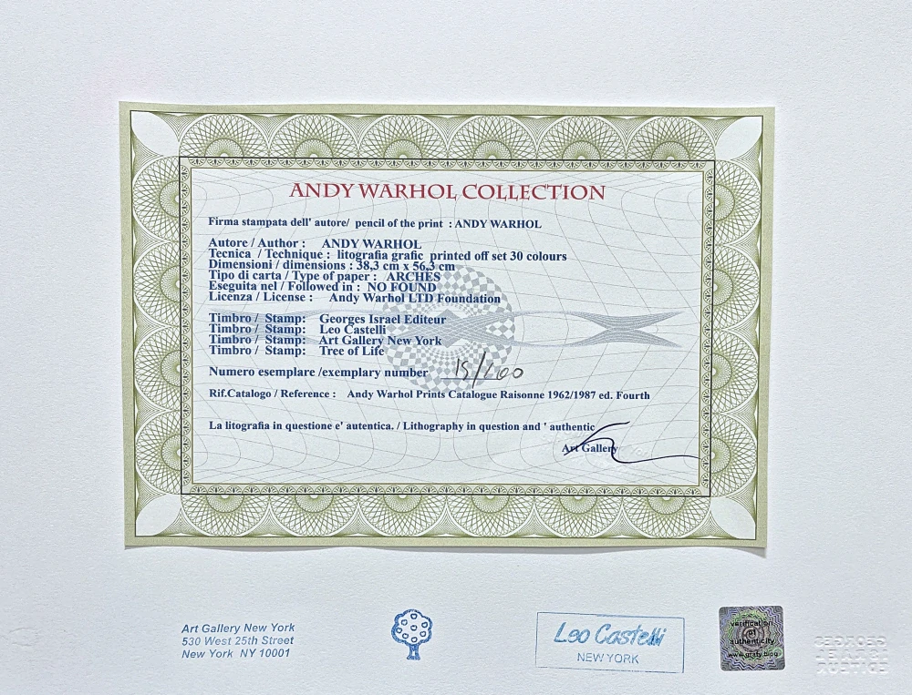 Andy Warhol - Giant panda 15/100 - edice Leo Castelli s certifikátem