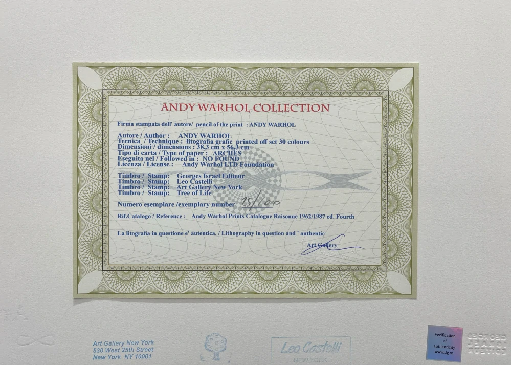 Andy Warhol - Mickey Mouse - černý x/100 - edice Leo Castelli s certifikátem