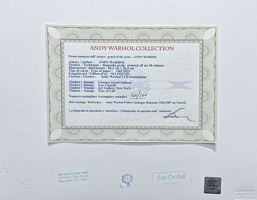 Andy Warhol - Saint Apollonia žlutá 100/100 - edice Leo Castelli s certifikátem