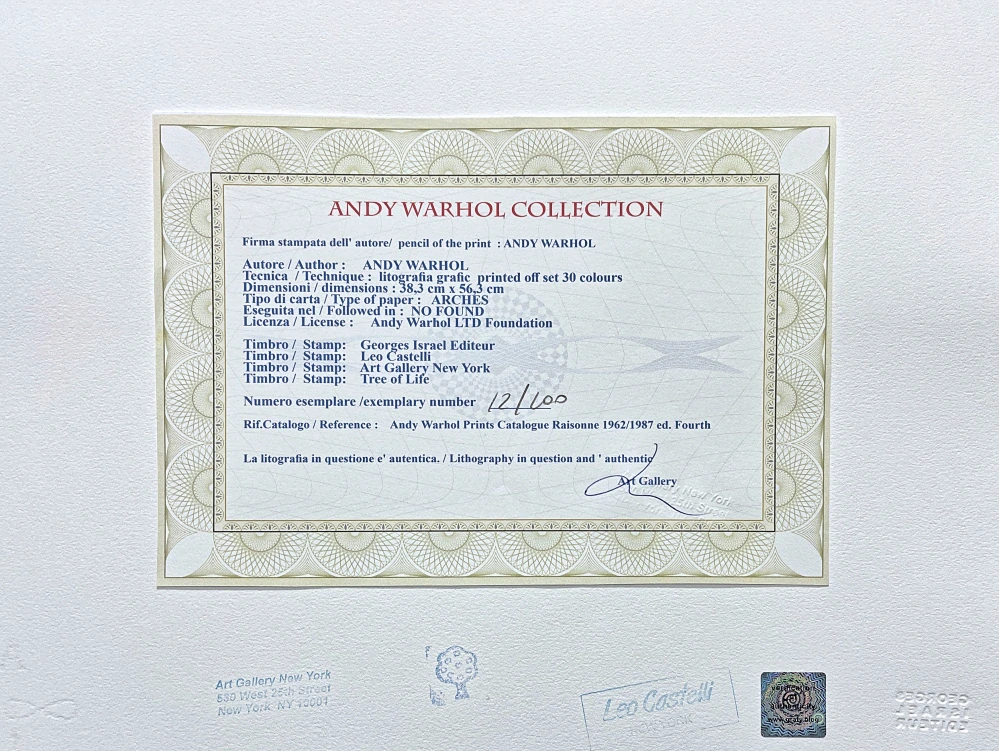 Andy Warhol - Mickey Mouse žlutý x/100 - edice Leo Castelli s certifikátem
