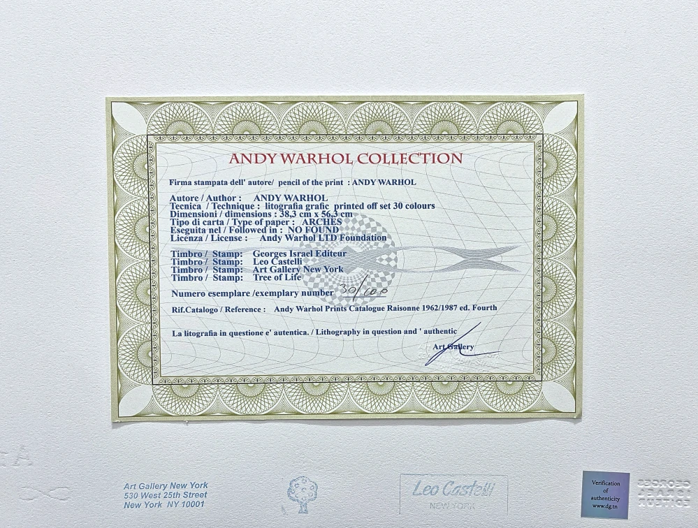 Andy Warhol - 4x Barevná Marilyn Monroe 30/100 - edice Leo Castelli s certifikátem
