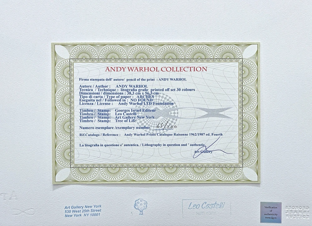 Andy Warhol - Mobilgas modro-oranžový 65/100 - edice Leo Castelli s certifikátem