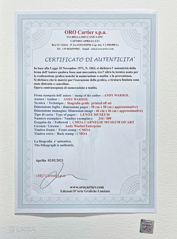 Andy Warhol - 9x Superman 334/500 - signováno, 50x50cm, limitovaná edice CMOA s certifikátem