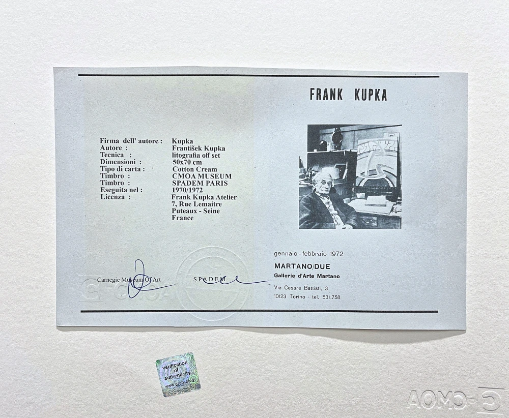 František Kupka - Studie hudby x/350 - limitovaná edice s certifikátem, 50x70cm