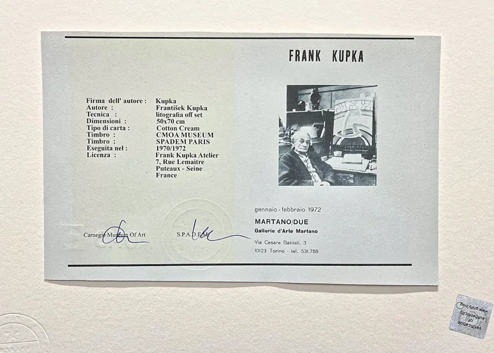 František Kupka - Amorpha: Fugue in two colors I 15/350 - limitovaná edice s certifikátem, 50x70cm