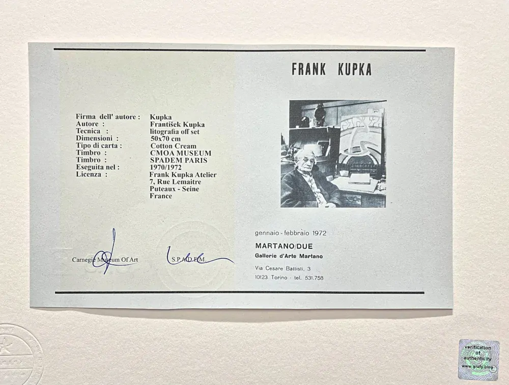 František Kupka - Tržiště 120/350 - limitovaná edice s certifikátem, 50x70cm