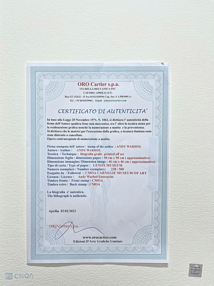 Andy Warhol - Superman světle modrý 238/500 - signováno, 50x50cm, limitovaná edice CMOA s certifikátem
