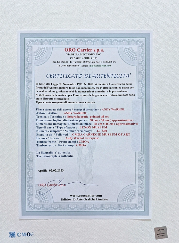 Andy Warhol - 9x Mao Ce-tung 43/500 - signováno, 50x50cm, limitovaná edice CMOA s certifikátem