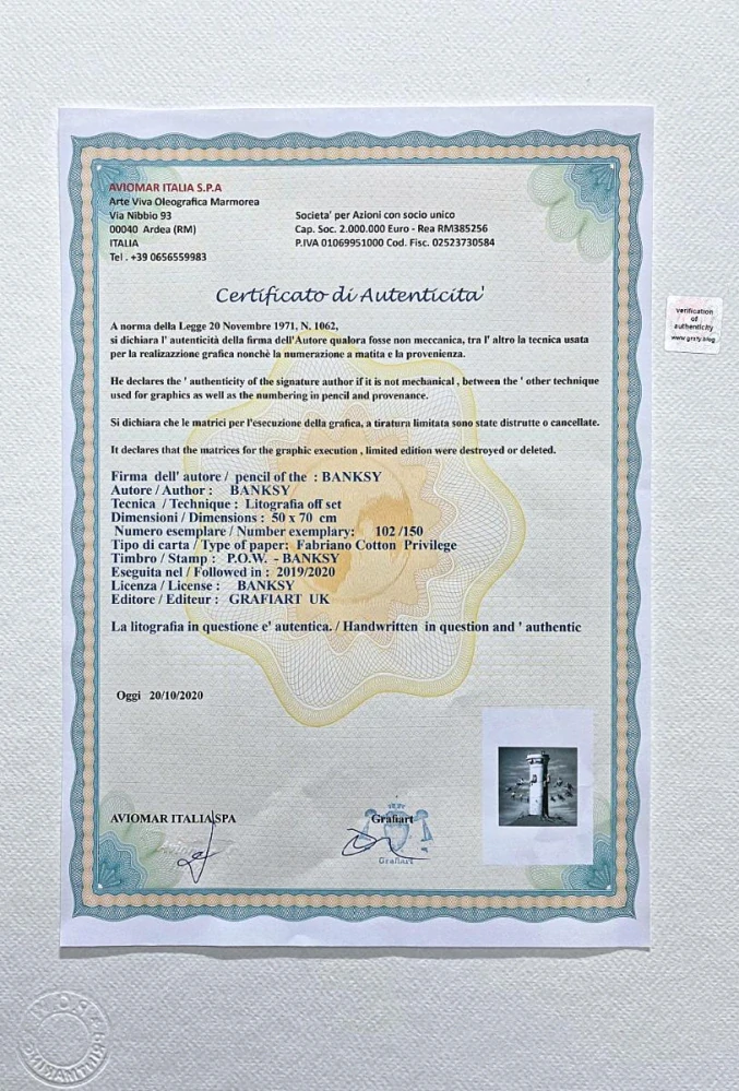 Banksy - Casousel 102/150 - číslovaná edice s certifikátem, 50x70cm
