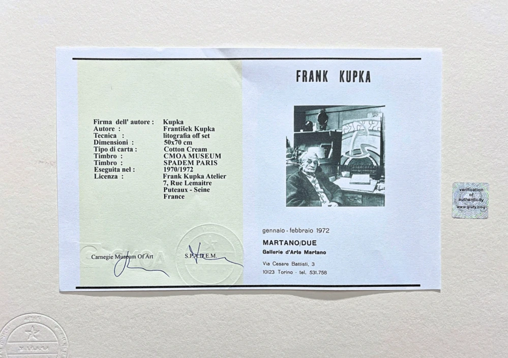 František Kupka - Etude pour 92/350 - limitovaná edice s certifikátem, 50x70cm