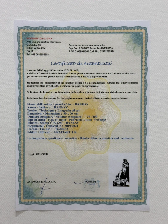 Banksy - Old school grannies 39/150 číslovaná edice s certifikátem, 50x70cm