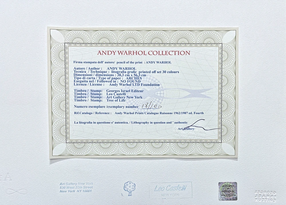 Andy Warhol - 9x John Lennon 18/100 - edice Leo Castelli s certifikátem