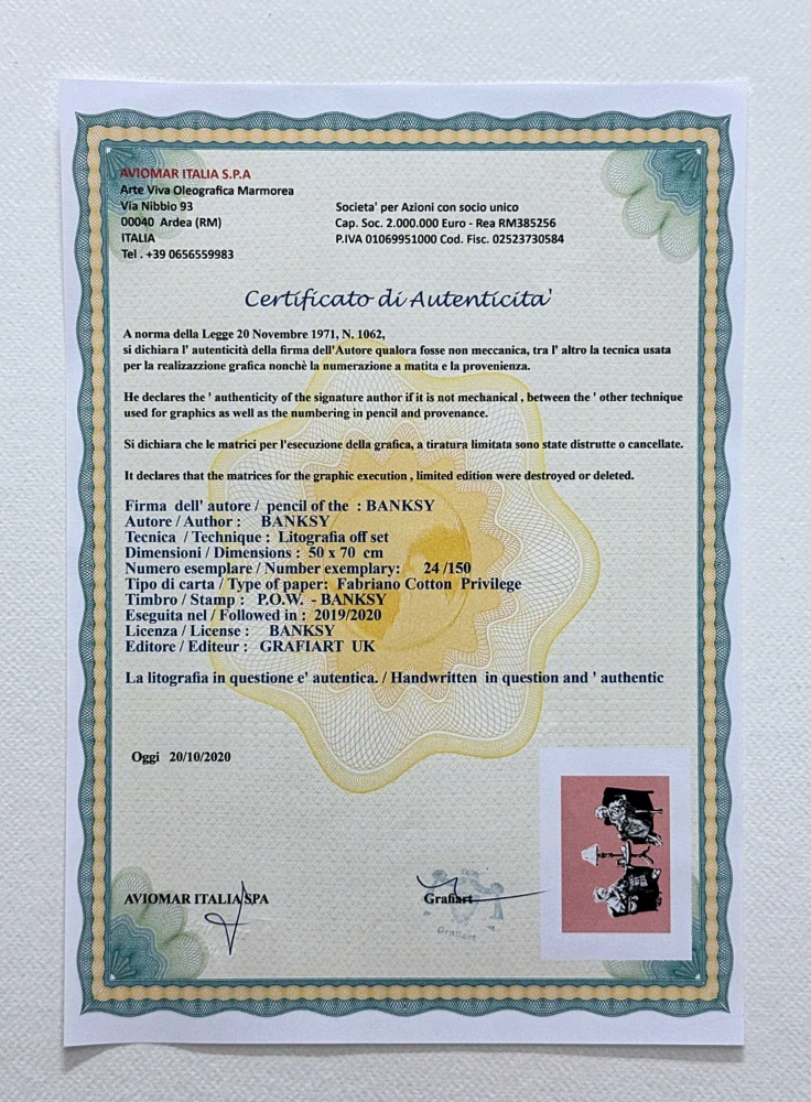 Banksy - Grannies 24/150 - číslovaná edice s certifikátem, 70x50cm