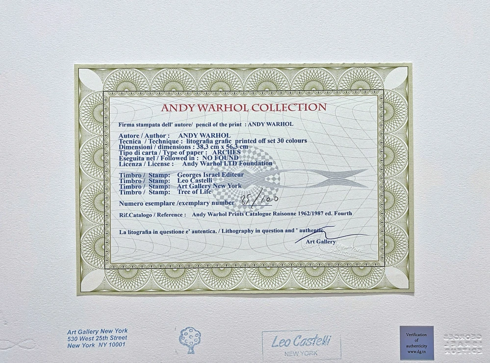 Andy Warhol - Michael Jackson hnědý 85/100 - edice Leo Castelli s certifikátem