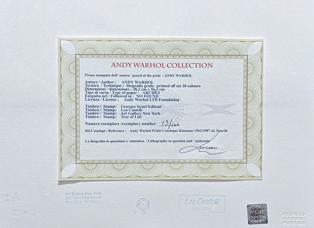 Andy Warhol - Michael Jackson žlutý 23/100 - edice Leo Castelli s certifikátem