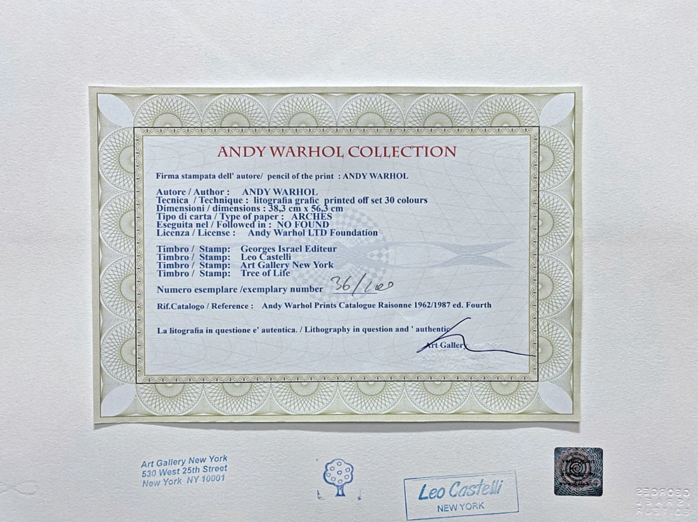 Andy Warhol - Mao Ce-tung zeleno-šedý 36/100 - edice Leo Castelli s certifikátem