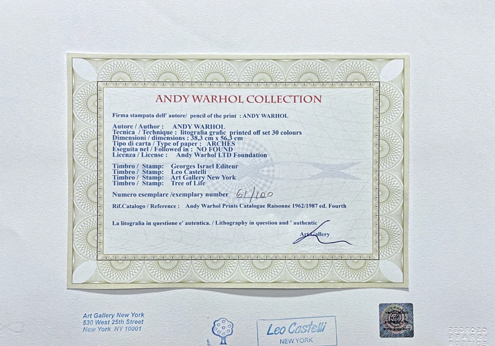 Andy Warhol - Mao Ce-tung růžovo-žlutý 61/100 - edice Leo Castelli s certifikátem